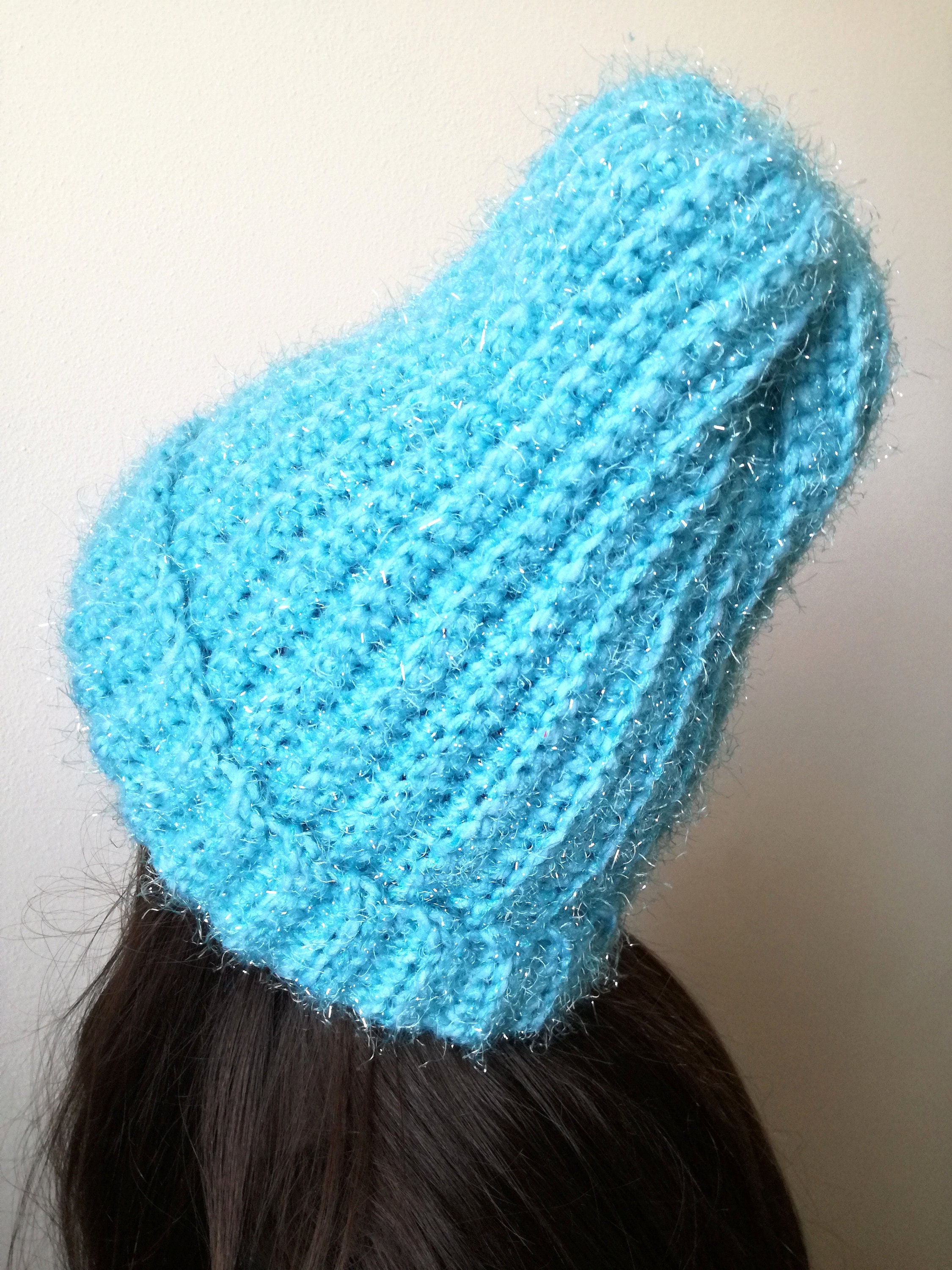 Light Blue Winter Hat With Crochet Glitter Wool Hat for Etsy UK