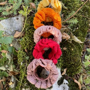 Fall Crochet Scrunchie | Fairytale Hair Tie | Natural Handmade Accessory | Magical Gift