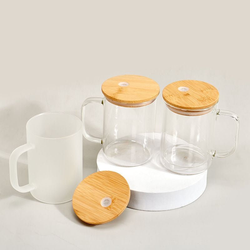 TOLDATLI Frosted Glass Cups with lids and Straws, 12oz Frosted Glass with  Bamboo lids, 8Pack Iced Co…See more TOLDATLI Frosted Glass Cups with lids