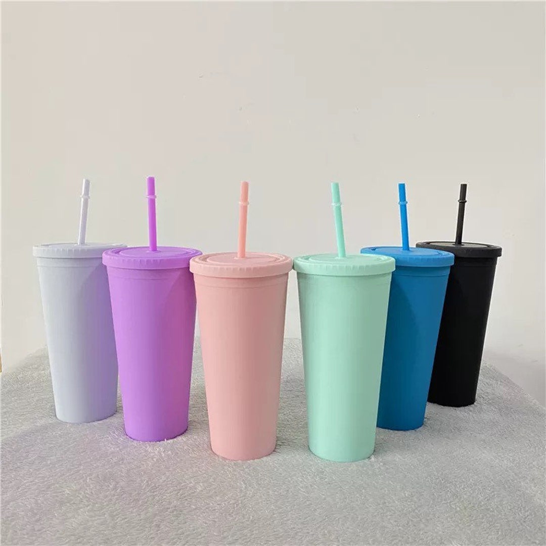 Starbucks 5 Pack Bundle - Reusable Frosted 24 oz Cold Cup with Lid and  Green Straw w/Stopper