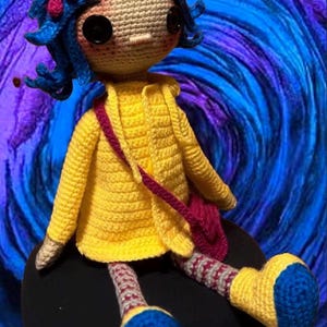 Coraline Häkelpuppe Handgemacht