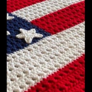 American Flag Crochet Blanket