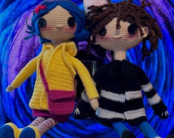 Coraline & Wybie Crochet Dolls Set