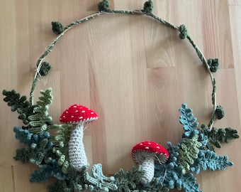 Crochet Mystic Fern Garden Wreath