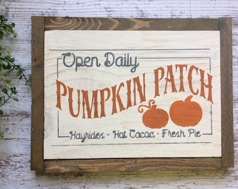Pumpkin patch Sign/ Farmhouse Signs/ Pumpkin Patch Farmhouse Decor/ Farmhouse Fall/ Autumn Sign