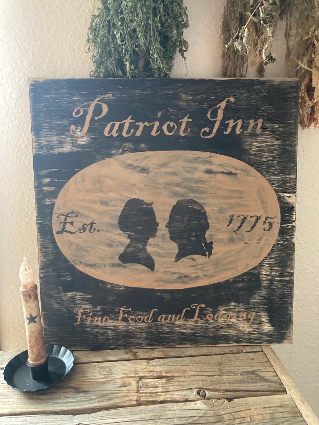 Primitive Patriot Inn Tavern Sign/ Colonial Sign Inn Sign Decor Rustic ...