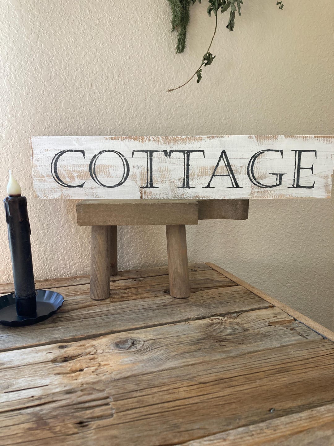 Distressed Cottage Sign / Primitive Sign Farmhouse Sign/ Kitchen Sign ...