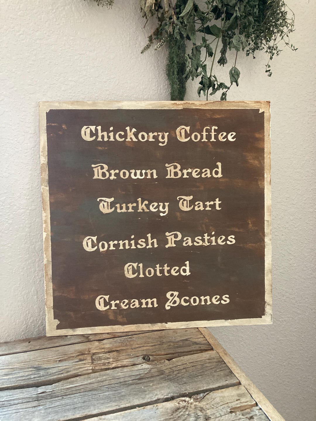 Colonial Sign Primitive Tavern Sign/ Colonial Sign Decor Rustic Sign/ Vintage Dining ...
