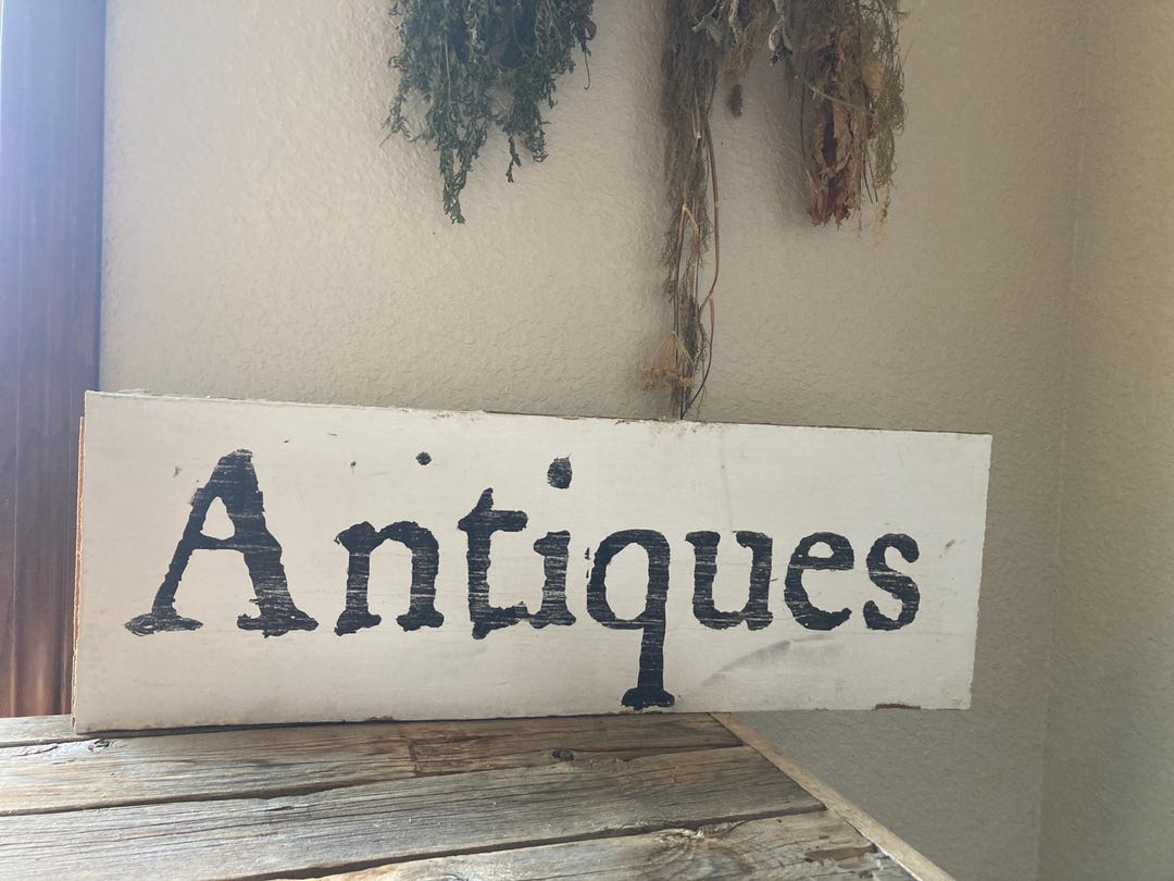 Primitive Antiques Sign- Large Antique Wood/ Vintage Decor, Primitive ...