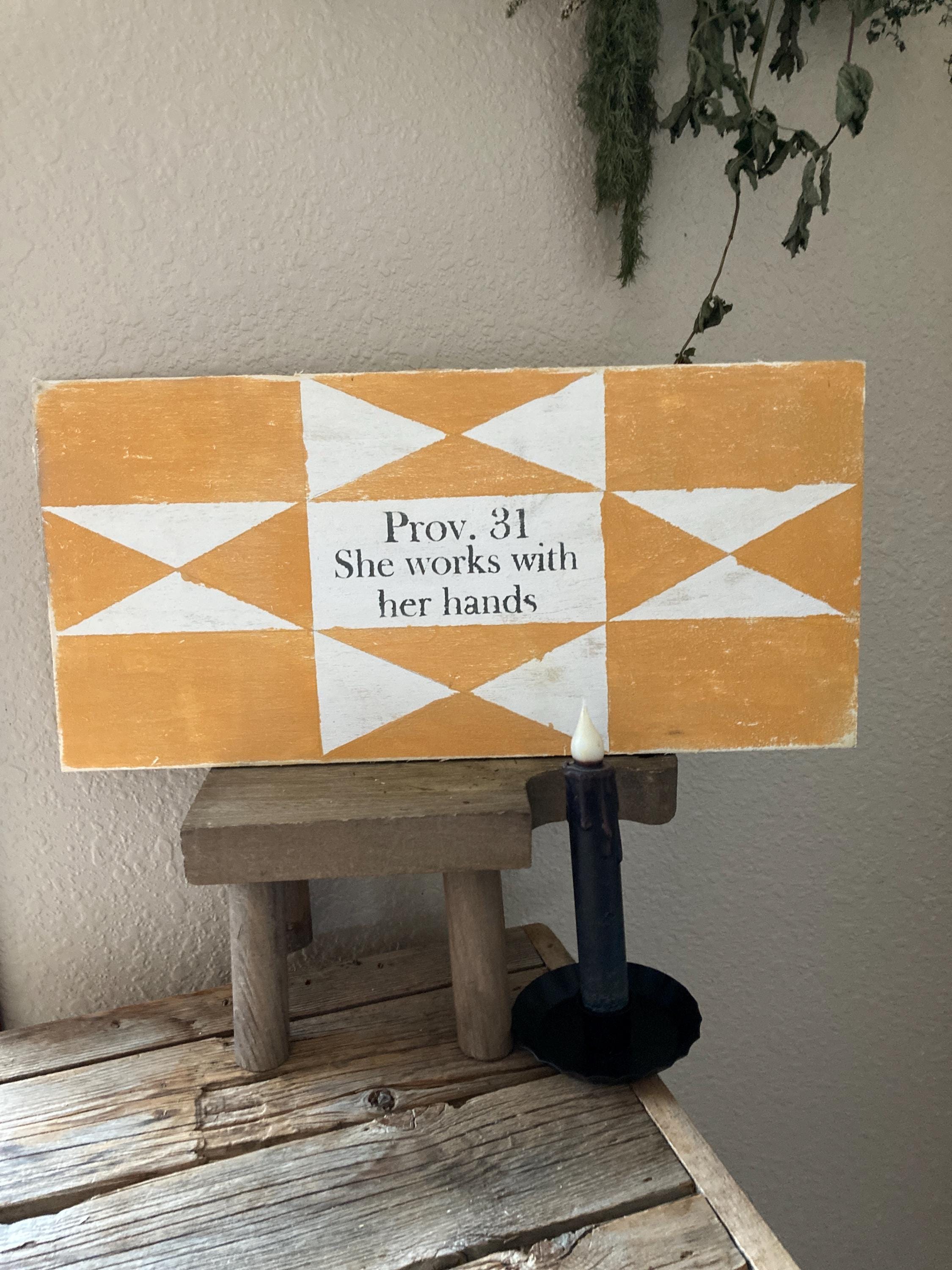 Sample Proverbs Signage Proverbs 31 Sign/ Scripture, Sign, Christian Gift Farmhouse Sign ...