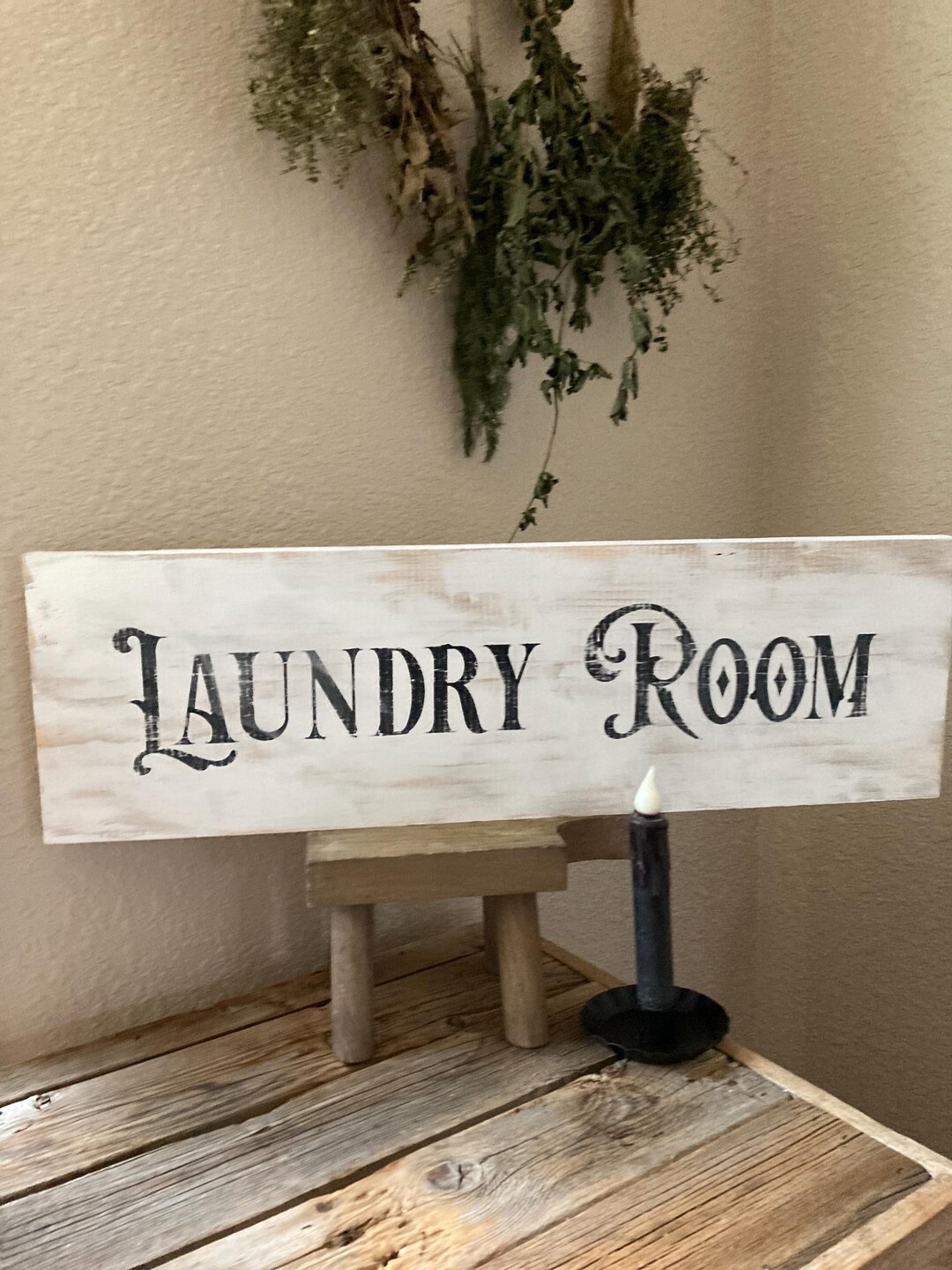 Primitive Laundry Room Sign- Rustic Laundry Sign Colonial Sign ...