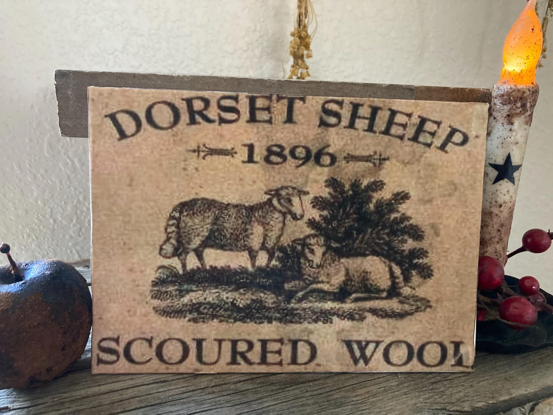 Primitive Scoured Wool Print on Canvas / Primitives/ Primitive Kitchen ...