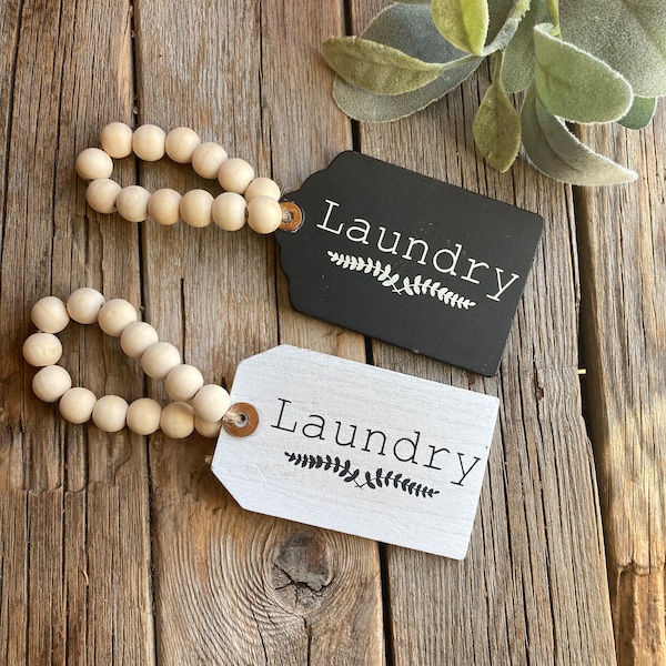 Laundry tag/ laundry Decor Farmhouse Decor Wood Tag Farmhouse Sign Wood Tag/ Tiered Tray Decor / Laundry Sign