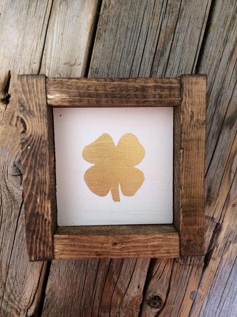 St Patricks Day Sign/ Lucky Sign/ Shamrock Sign/ St Patricks Day Decor Tiered Tray/ Farmhouse Signs Farmhouse Decor image 4