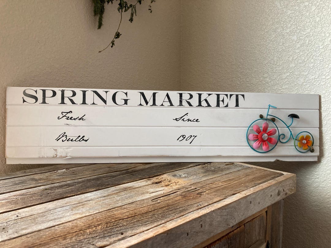 Shiplap Spring Market Sign Spring Sign/ Garden Sign/ Potting Sign ...