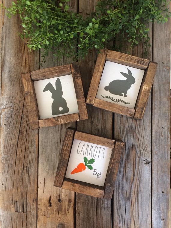 Spring Bunny SignBunny Rabbit SignEaster Bunny SignSpring Wreath SignTier Tray Sign