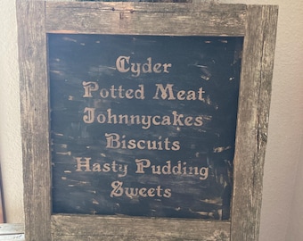 Rustic Menu Sign Primitive Tavern Sign/ Colonial Sign/ Rustic Bakery Menu Decor Rustic ...