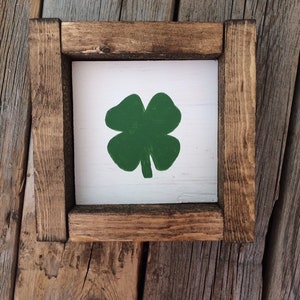 St Patricks Day Sign/ Lucky Sign/ Shamrock Sign/ St Patricks Day Decor Tiered Tray/ Farmhouse Signs Farmhouse Decor image 2