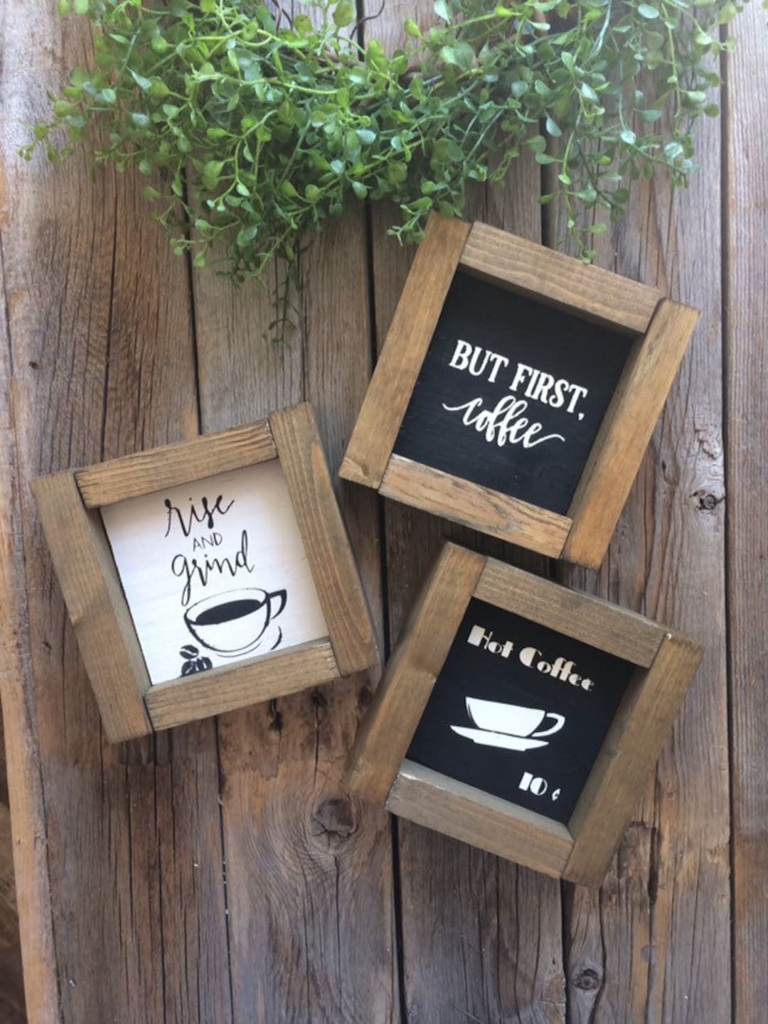 Coffee Signs/ Farmhouse Coffee Bar Signs/ but First Coffee/ Hot Coffee ...