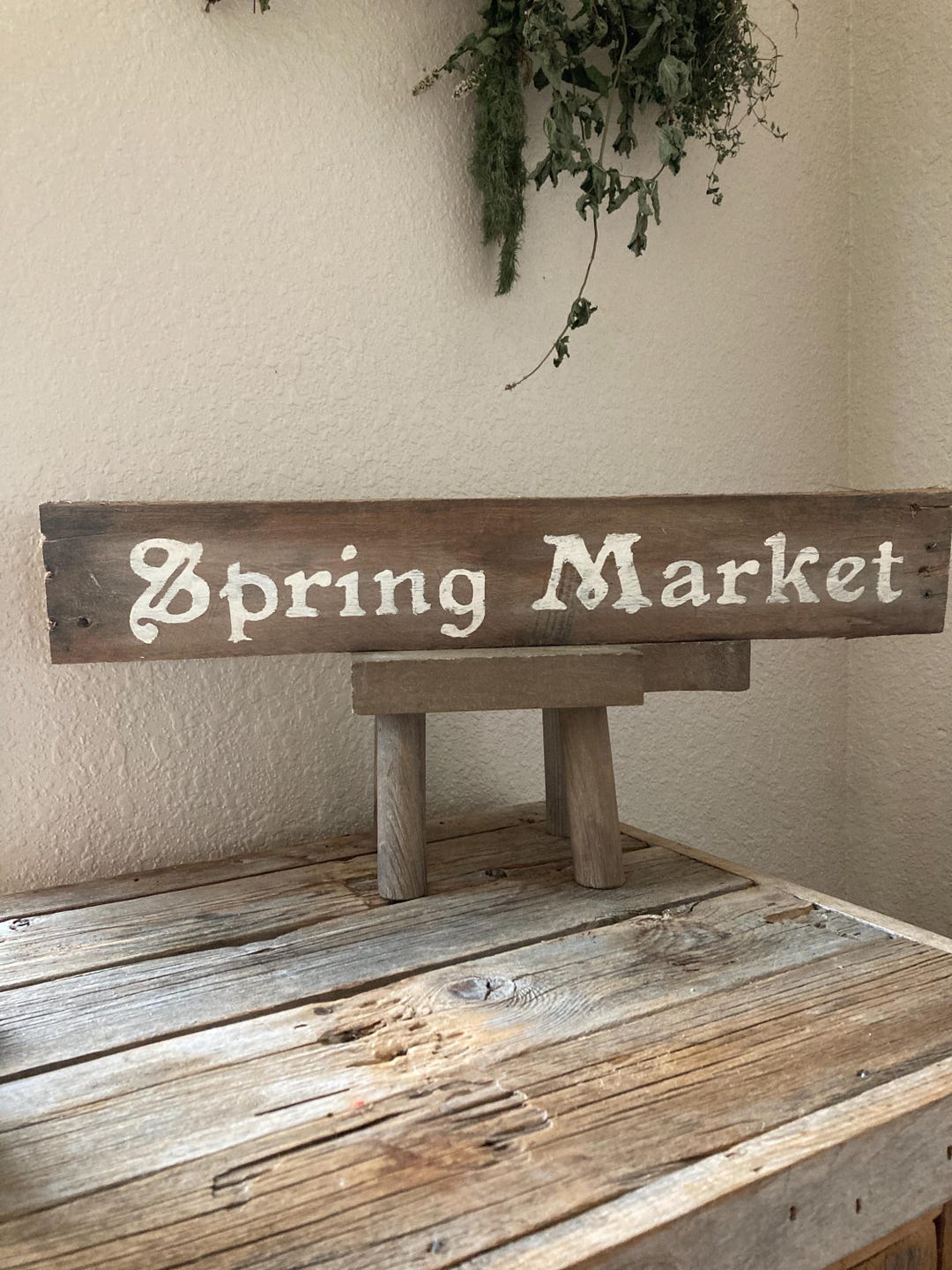 Store Spring Road Sign Spring Market Sign / Rustic Spring Sign / Primitive Spring Sign ...