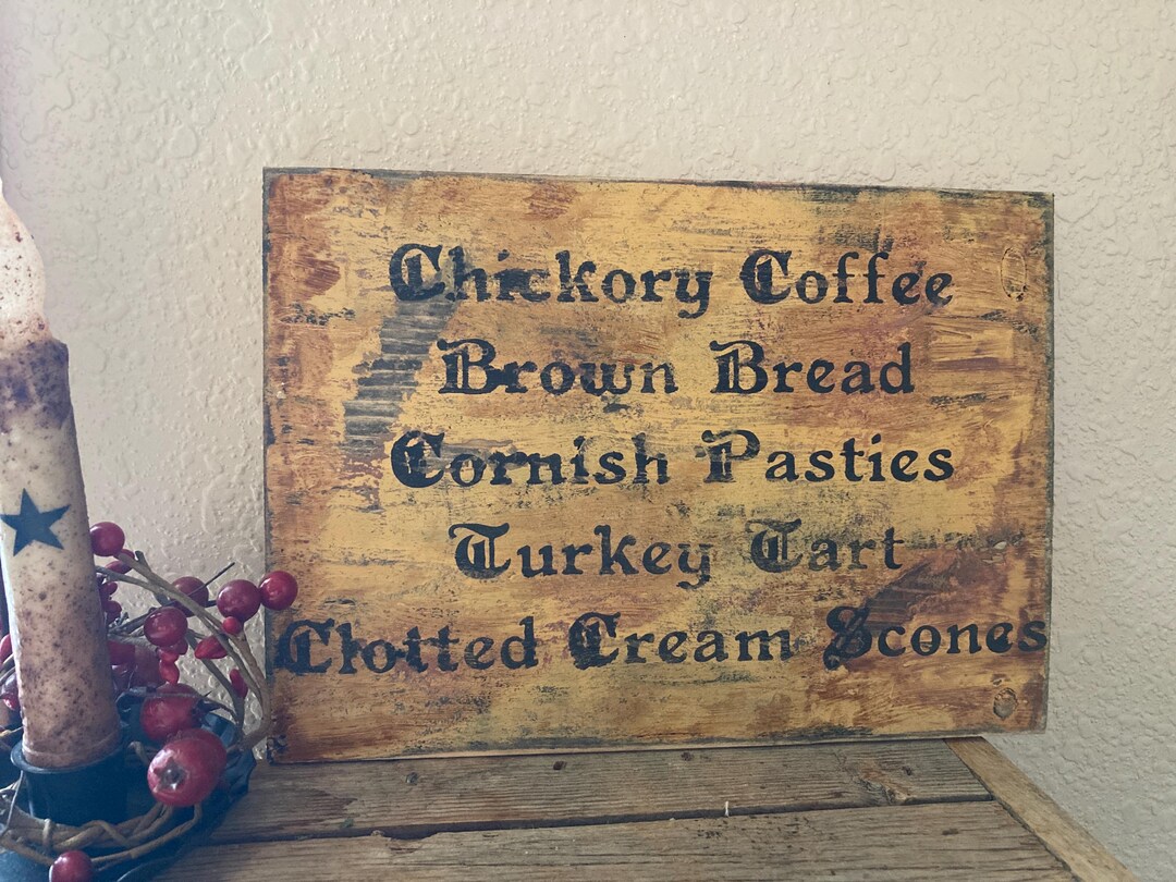 Colonial Sign Primitive Tavern Sign/ Colonial Sign Decor Rustic Sign/ Vintage Dining ...