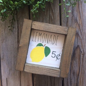 Summer Signs/ Lemonade Sign/ Watermelon Sign/ Hello Summer Sign/ Farmhouse Summer Signs/ Tiered Tray Signs / Lemon Decor image 3