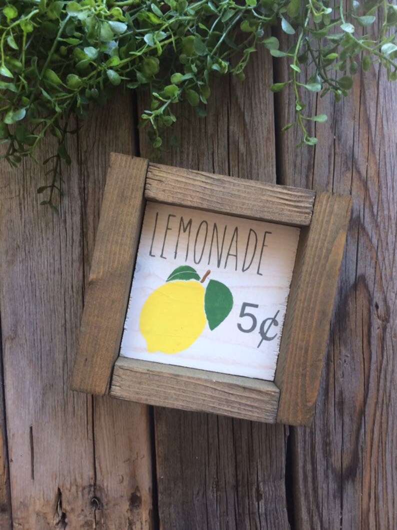 Summer Signs/ Lemonade Sign/ Watermelon Sign/ Hello Summer Sign/ Farmhouse Summer Signs/ Tiered Tray Signs / Lemon Decor image 3
