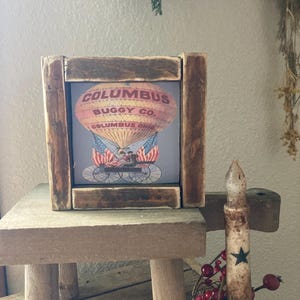 Primitive Americana tier tray  sign/ Patriotic tiered tray sign/ USA decor/ vintage patriotic decor colonial decor/ vintage sign