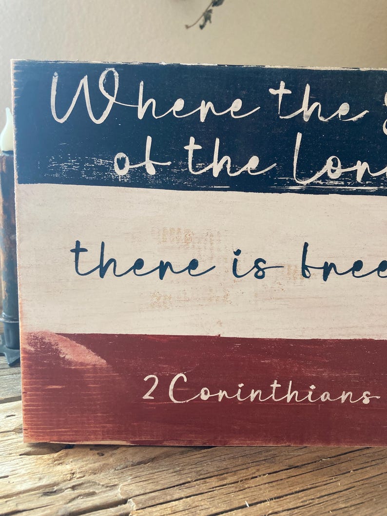 Patriotic Christian Scripture Sign/ Patriotic Decor/ Americana Decor ...