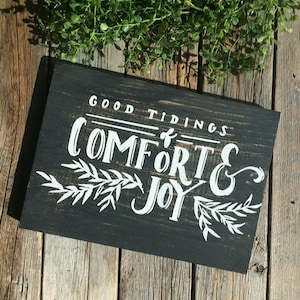 Christmas Signs/ Farmhouse Signs/ Comfort and Joy Farmhouse Decor/ Farmhouse Christmas