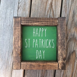 St Patricks Day Sign/ Lucky Sign/ Shamrock Sign/ St Patricks Day Decor Tiered Tray/ Farmhouse Signs Farmhouse Decor image 3