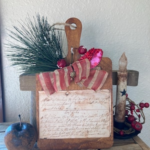Primitive Christmas Gingerbread mini cutting board Christmas Sign / Farmhouse Christmas Farmhouse  Sign/ Wood Signs