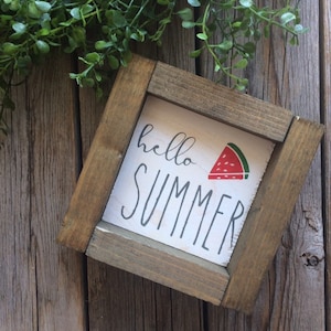 Summer Signs/ Lemonade Sign/ Watermelon Sign/ Hello Summer Sign/ Farmhouse Summer Signs/ Tiered Tray Signs / Lemon Decor image 4