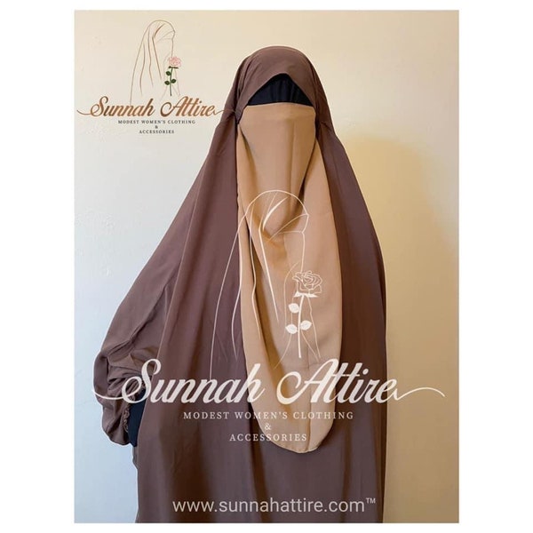 Face Veil | Face Covering | Niqab | Half Niqab | Sunnah Attire | Sunnah Clothing | Breathable | Chiffon | Lightweight | Niqab Colours