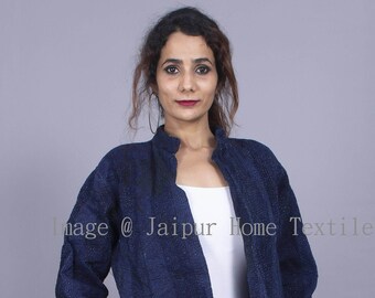 XXL SIZE reversible Vintage Kantha Jacket, Kantha vest, Vintage kantha Coat, womens jacket, winter dress, robe