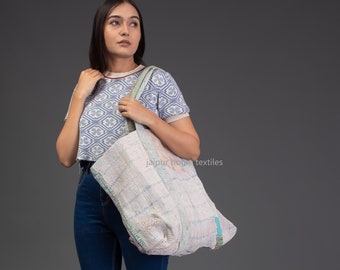 Vintage kantha Cotton bag, big size bag, shoulder bag, kantha XL bag, tote bag