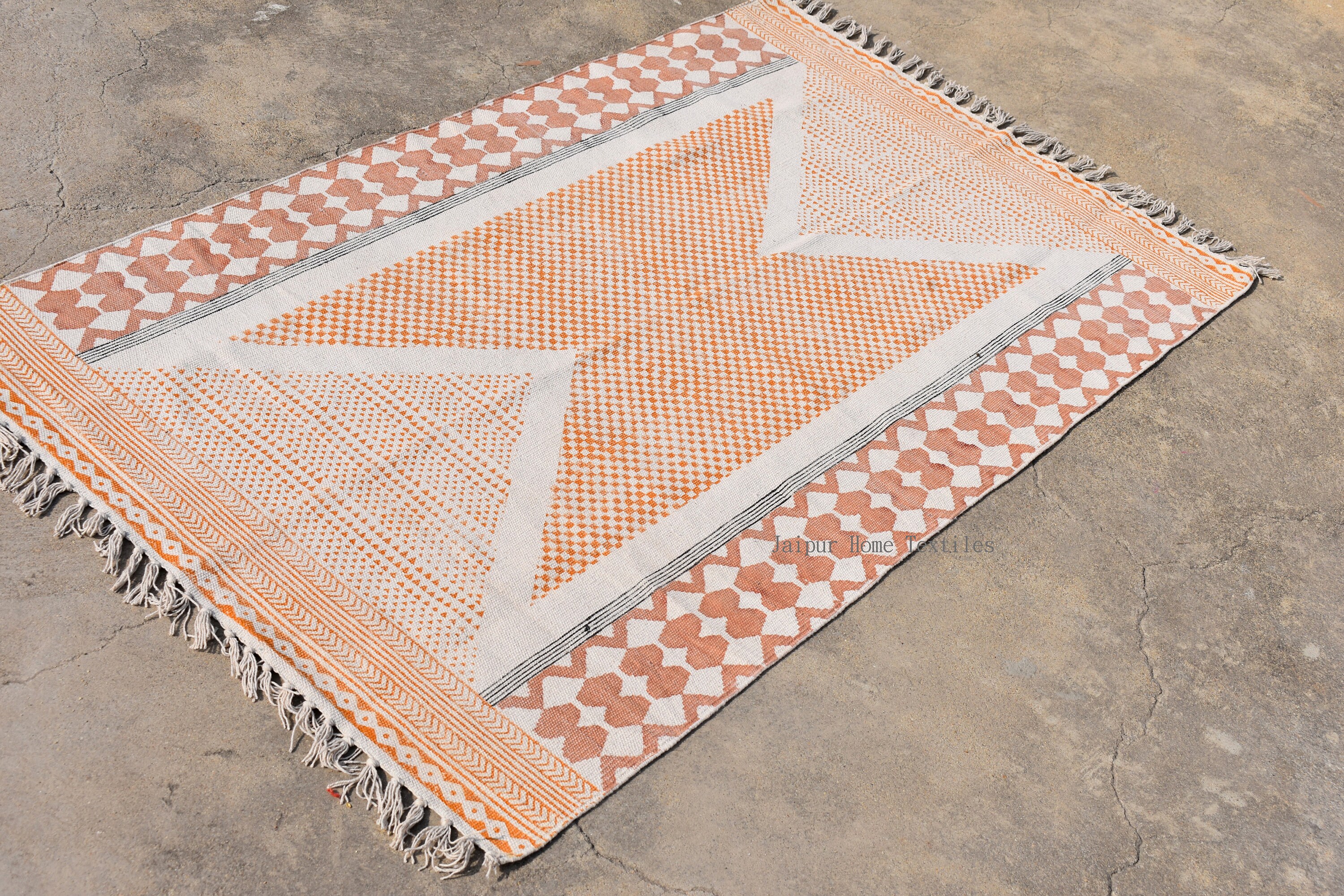 12x16 feet Indian rugs cotton rug woven rug area rugs for Etsy