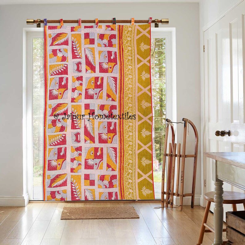 Door Panels Custom Made Door Curtains Privacy Door Curtains French Door Curtains Vintage Kantha Handmade Door Curtains Curtains Doors Curtains Window Treatments Home Living Trustalchemy Com