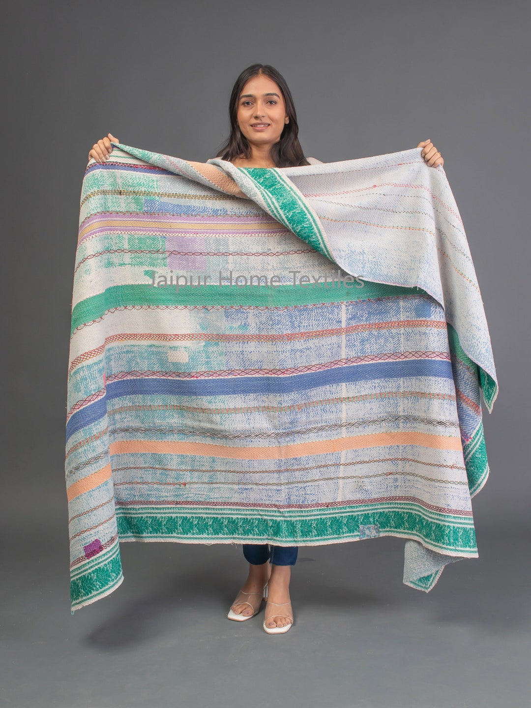 Super Special Vintage Kantha Quilt, Kantha, Blanket, Recycled Kantha