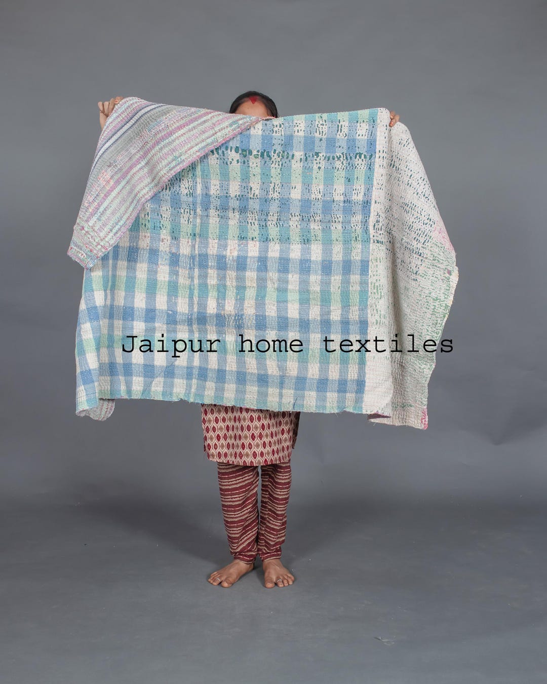 B101 Super Special Nakshi Kantha Baby Quilt, Kantha, Baby Blanket