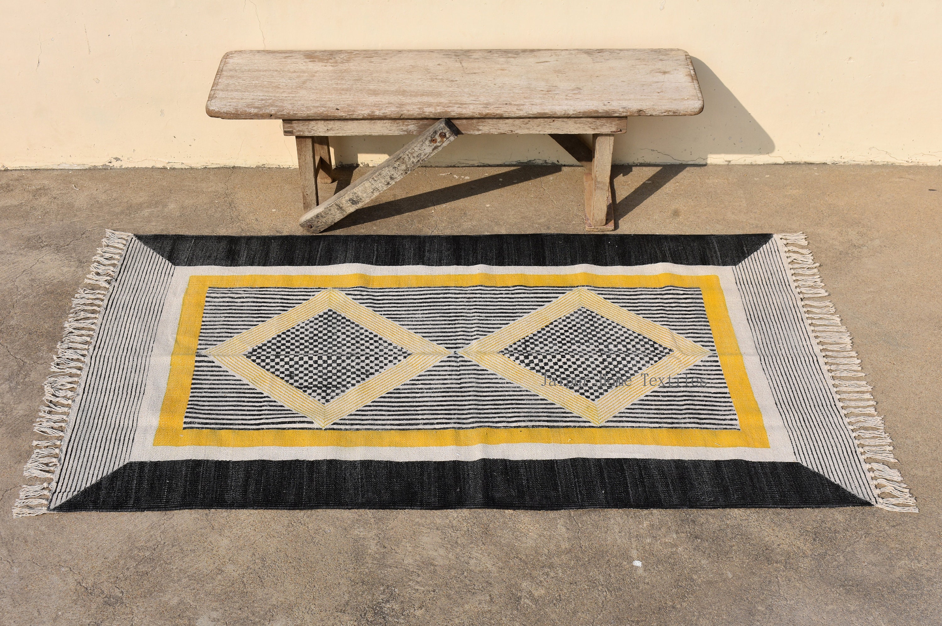 5x8 Feet Indian Rugs Cotton Rug Woven Rug Area Rugs for Etsy