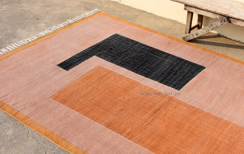 5x8 feet Indian rugs cotton rug, woven rug, area rugs for sale, decor rug, rustic rugs,decorative rug, rugs, Bohemian rugs,indian rugs, image 1
