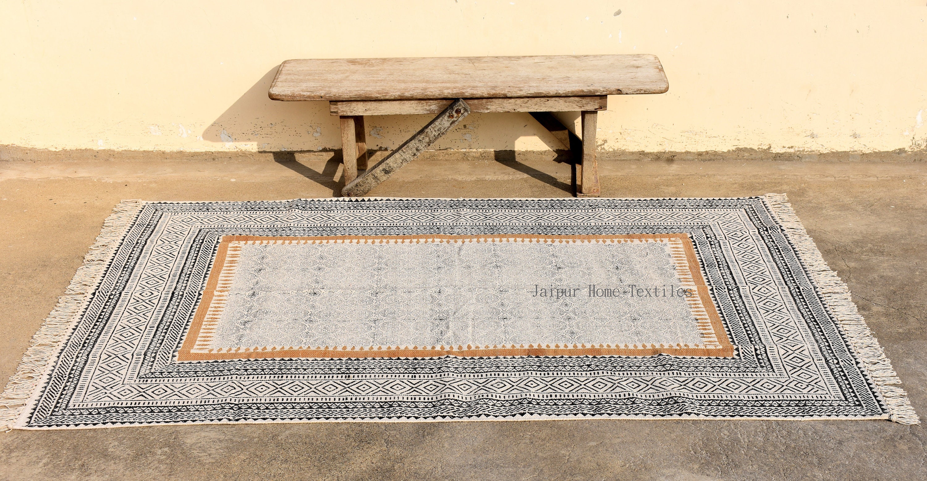 6x9 feet Indian rugs cotton rug woven rug area rugs for Etsy