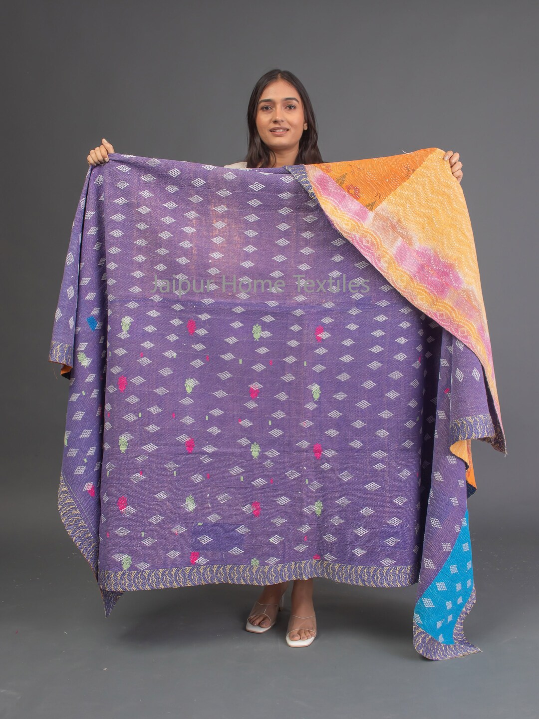 Super Special Vintage Kantha Quilt, Kantha, Blanket, Recycled Kantha