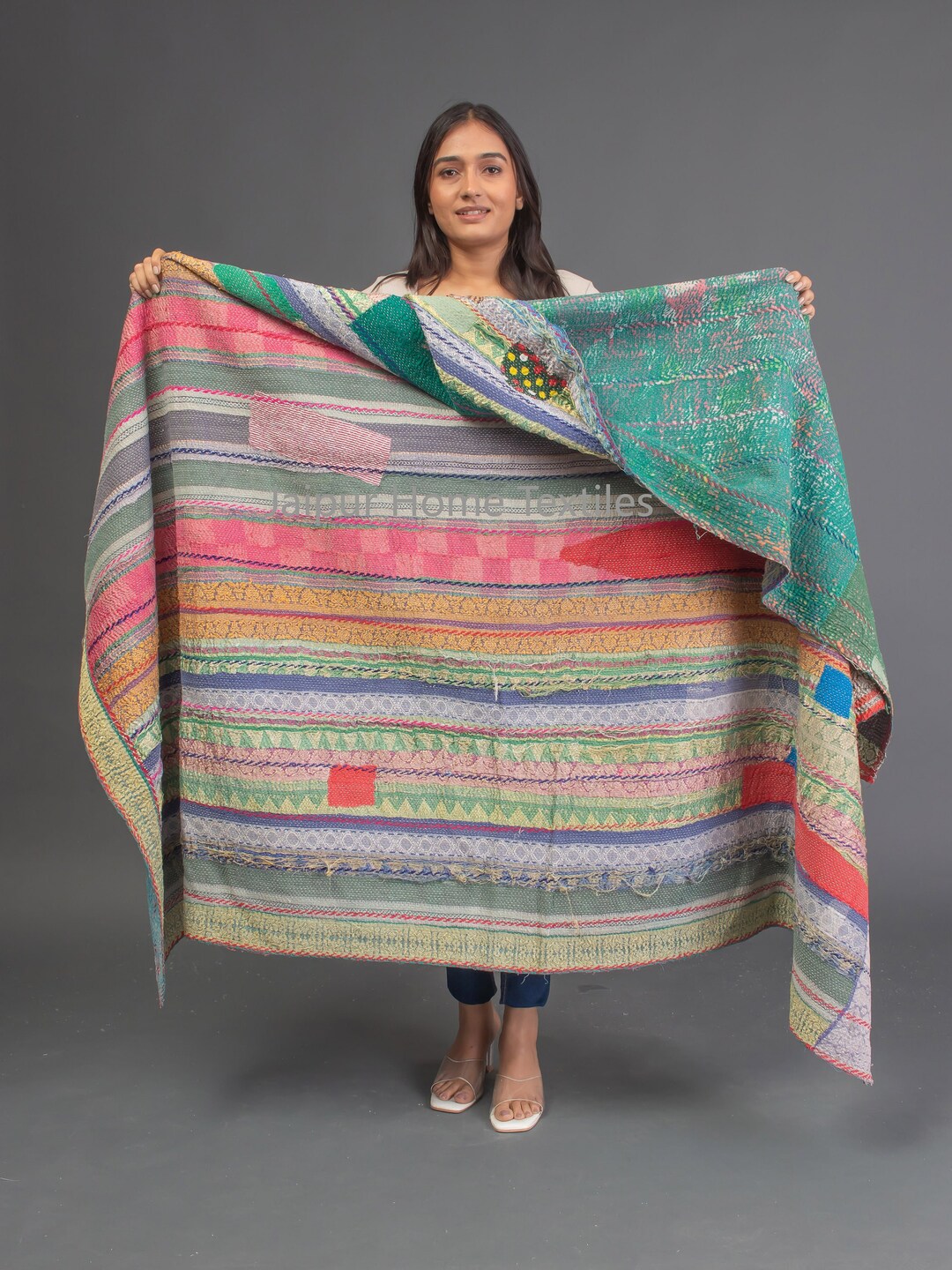 Super Special Vintage Kantha Quilt, Kantha, Blanket, Recycled Kantha