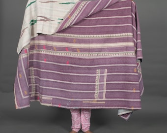 Edredón kantha vintage súper especial, kantha, manta, manta kantha reciclada, edredón kantha, edredón indio, regalo hecho a mano, nuevo