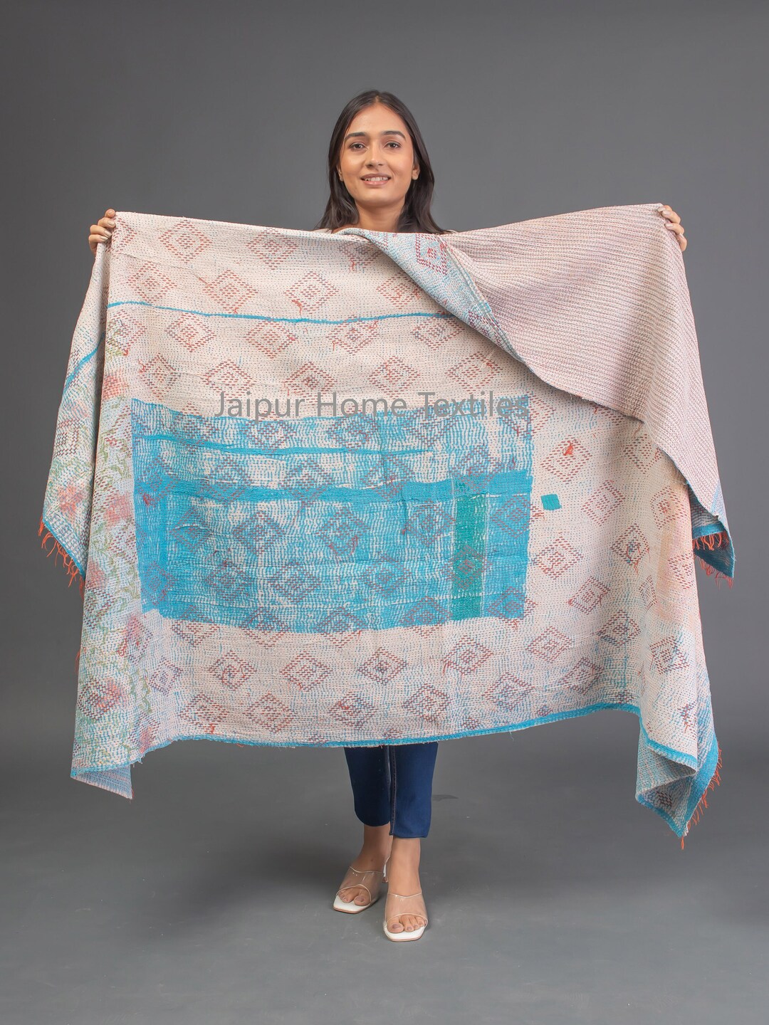 Super Special Vintage Kantha Quilt, Kantha, Blanket, Recycled Kantha