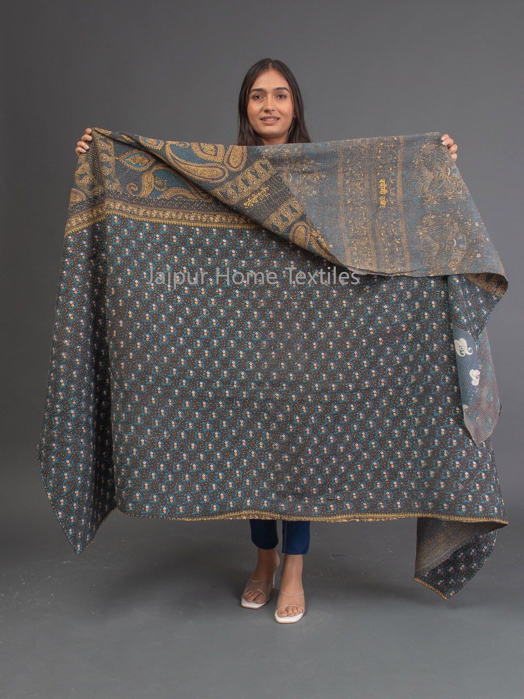 Super Special Vintage Kantha Quilt, Kantha, Blanket, Recycled Kantha