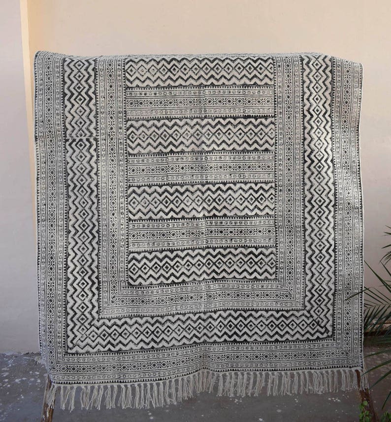 Large 9x12 Ft Indian Rugs Cotton Rug Woven Rug Area Rugs Etsy India