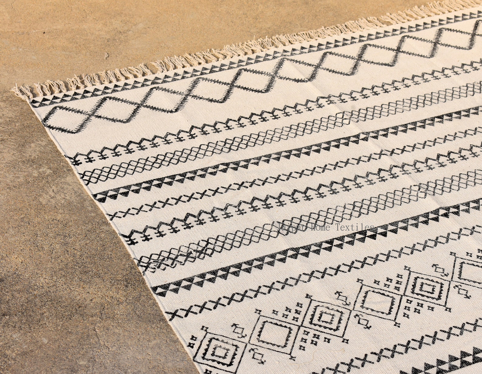 4x6 Feet Indian Rugs Cotton Rug Woven Rug Area Rugs for Etsy